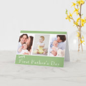 父の日の写真コラージュ カード (黄色い花)