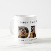 父の日の写真コラージュ コーヒーマグカップ (正面左)