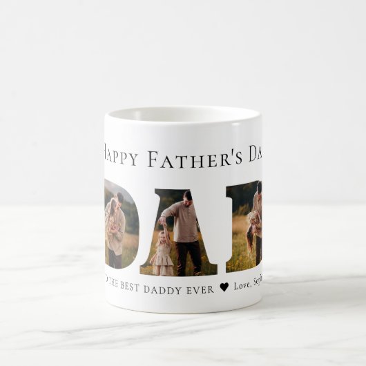 父の日の写真コラージュ コーヒーマグカップ (中央)