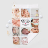 父の日の写真コラージュ ゴルフタオル (インサイチュ)