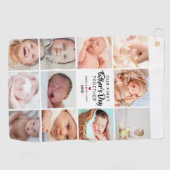 父の日の写真コラージュ ゴルフタオル (横)