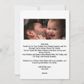 父の日の写真コラージュ シーズンカード (裏面)