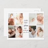 父の日の写真コラージュ | パパ ポストカード (正面/裏面)