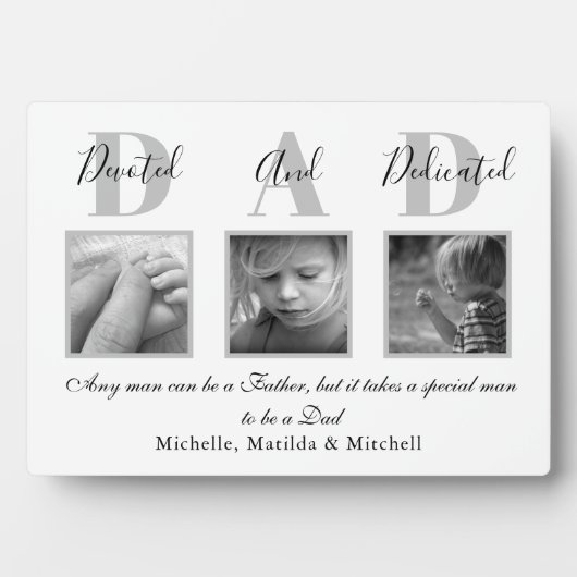 父の日の写真コラージュ フォトプラーク (正面)
