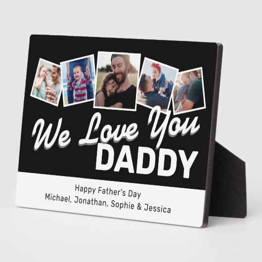 父の日の写真コラージュ フォトプラーク (側面)
