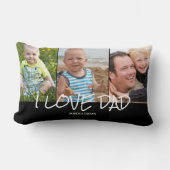 父の日の写真コラージュ ランバークッション (正面)
