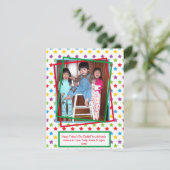 父の日の写真テンプレート カラフルな星 カード (スタンド正面)