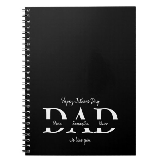 父の日の写真ノートブック - 子供の名前をカスタマイズ ノートブック (正面)