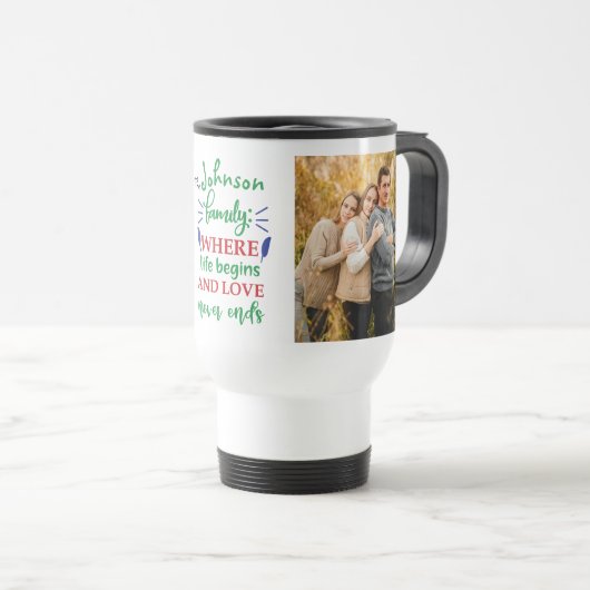 父の日の写真パーソナライズされたと名前 トラベルマグ (正面右)