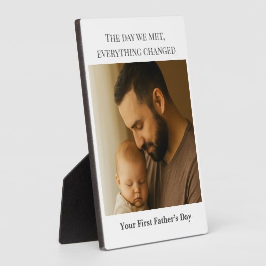 父の日の写真プラーク – 私たちが会った日 フォトプラーク (側面)