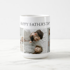 父の日の写真マグカップカスタム- 3枚の写真&文字 コーヒーマグカップ