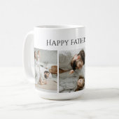 父の日の写真マグカップカスタム- 3枚の写真&文字 コーヒーマグカップ (正面左)