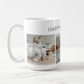 父の日の写真マグカップカスタム- 3枚の写真&文字 コーヒーマグカップ (左)