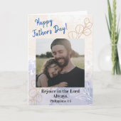 父の日の写真レジョイス聖書の聖句クリスチャン シーズンカード (正面)