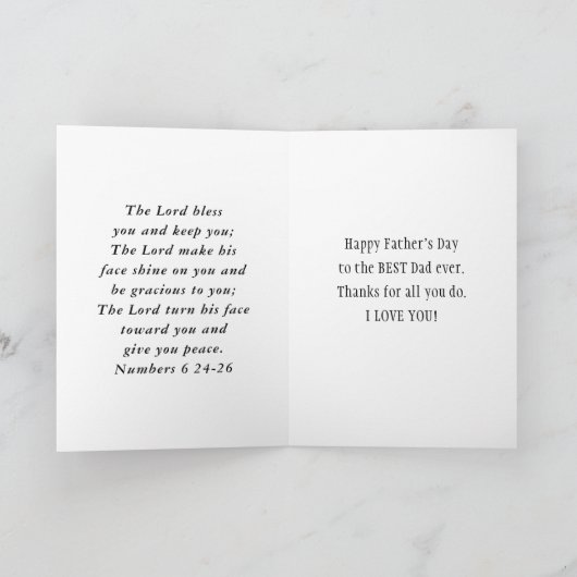 父の日の写真レジョイス聖書の聖句クリスチャン シーズンカード (内部)