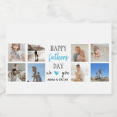 父の日の写真ワインきらめくボトルラベル スパークリングワインラベル (シングルラベル)