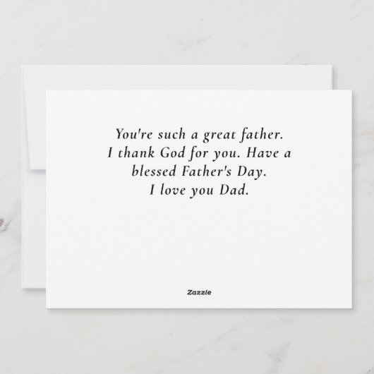 父の日の写真主あなた賛美キリスト教の聖書 シーズンカード (裏面)