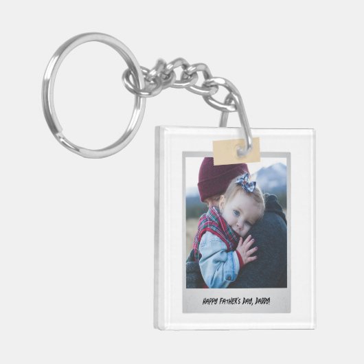 父の日の写真新しい父クール父 キーホルダー (正面左)