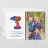 父の日の写真最高のパパ電源ツール シーズンカード (正面)