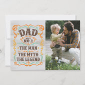 父の日の写真男の神話の伝説 シーズンカード (正面)