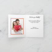 父の日の写真表示コラージュカード カード (内部)