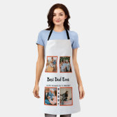 父の日の写真表示コラージュパパ エプロン (着用した状態)