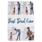 父の日の写真集を作る ミディアムペーパーバッグ (裏面)