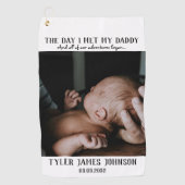 父の日の写真 ゴルフタオル (正面)