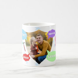 父の日の写真 ワードクラウド 最高のパパ コーヒーマグカップ