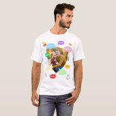 父の日の写真 ワード クラウド 最高のパパ Tシャツ (正面フル)