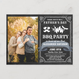 父の日の写真BBQパーティの招待状 ポストカード