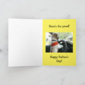 父の日の凹まされた車 カード (内部)