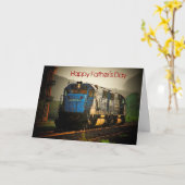 父の日の列車カード カード (黄色い花)