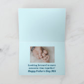 父の日の初めてのパパ写真とメッセージ シーズンカード (内部)