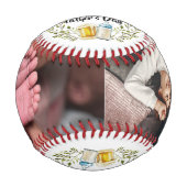 父の日の初カスタム日の写真 野球ボール (正面)