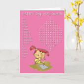 父の日の単語検索 カード (黄色い花)