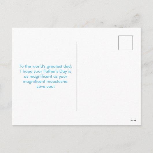 父の日の口おもしろいひげ シーズンポストカード (裏面)