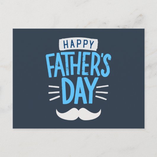 父の日の口おもしろいひげ シーズンポストカード (正面)