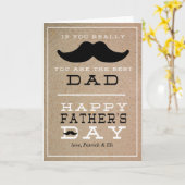 父の日の口ひげカード カード (黄色い花)