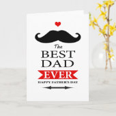 父の日の口ひげ最高のパパ カード (黄色い花)