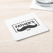 父の日の口ひげ |コースター スクエアペーパーコースター (アングル)
