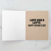 父の日の可愛いコーヒーねこグリーティングカード カード (内部)