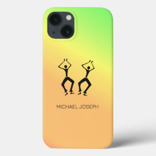 父の日の夕日の色シルエットダンサー iPhone 13ケース