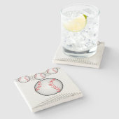 父の日の大理石コースター野球 ストーンコースター (横)