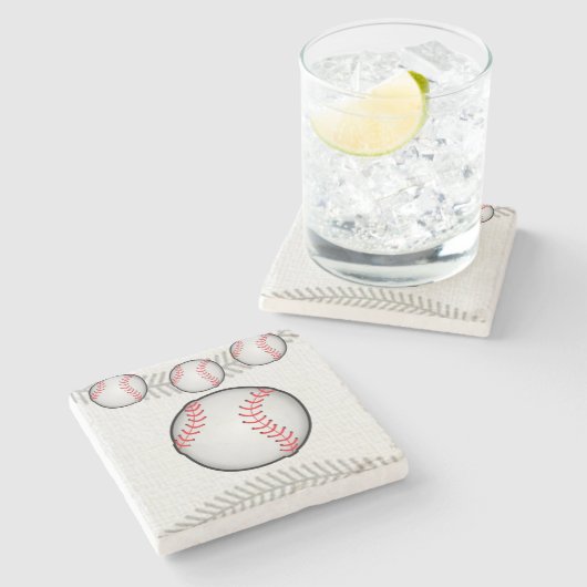 父の日の大理石コースター野球 ストーンコースター (横)