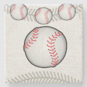 父の日の大理石コースター野球 ストーンコースター (正面)