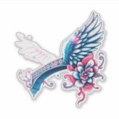 父の日の天使の翼 シール (正面)