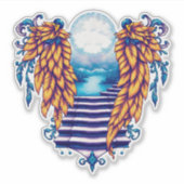 父の日の天使の翼 シール (正面)