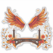 父の日の天使の翼 シール (正面)