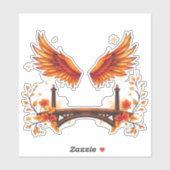 父の日の天使の翼 シール (シート)